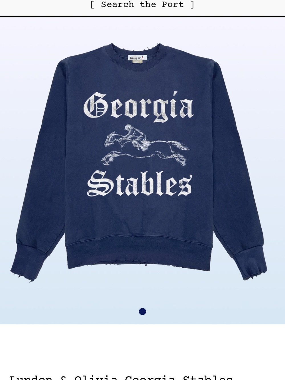 Firstport Port Stallings Lunden & Olivia Georgia Stables Crewneck Sweatshirt